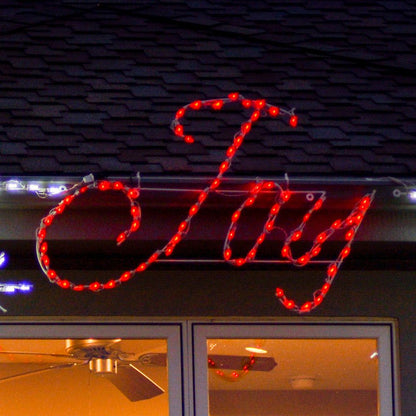 Joy LED Sign - Red (44")
