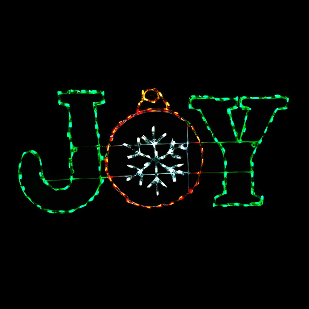Holiday Joy with Snowflake Ornament LED Sign