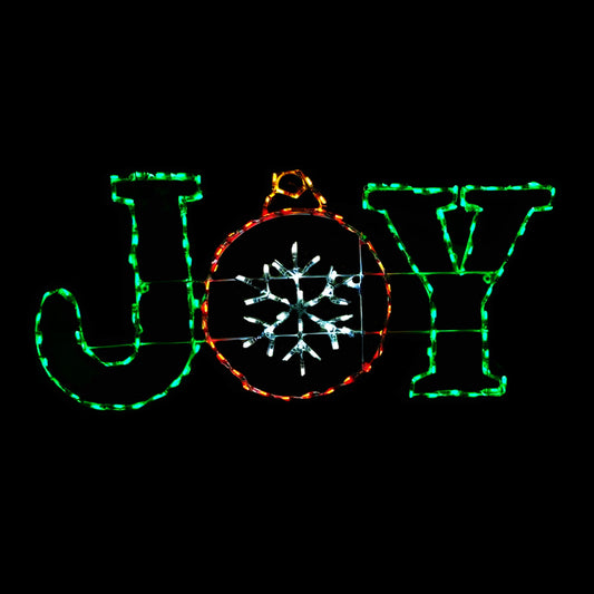 Holiday Joy with Snowflake Ornament LED Sign