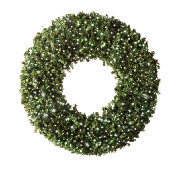 LED 60" Wreath with concave bulbs