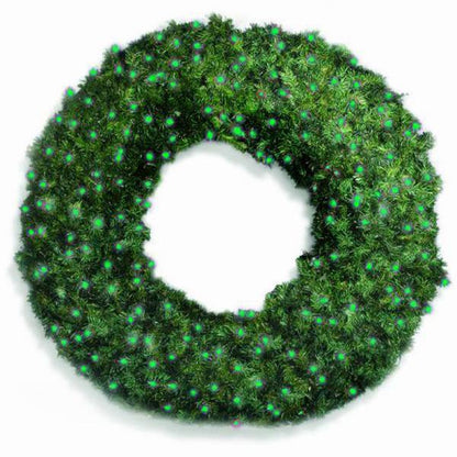 72" Sierra Fir Wreath with LED Concave Lights