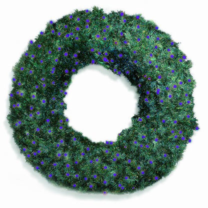 72" Sierra Fir Wreath with LED Concave Lights