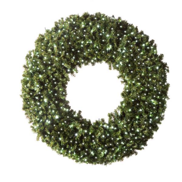 72" Wreath with Concave LED Lights