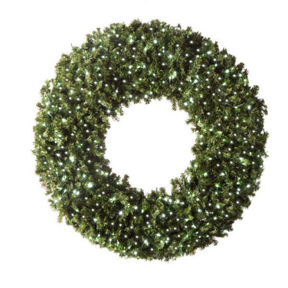 72" Sierra Fir Wreath with LED Concave Lights