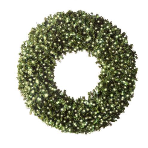 72" Wreath with Concave LED Lights
