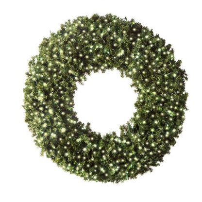 72" Sierra Fir Wreath with LED Concave Lights