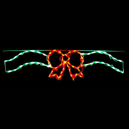 LED Bow/Ribbon Linkable Red/Green