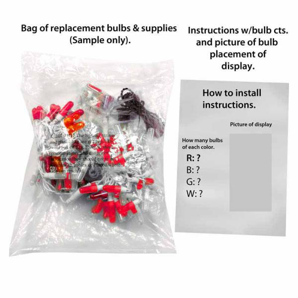 LED Gift Box Red/White Replacement Strand