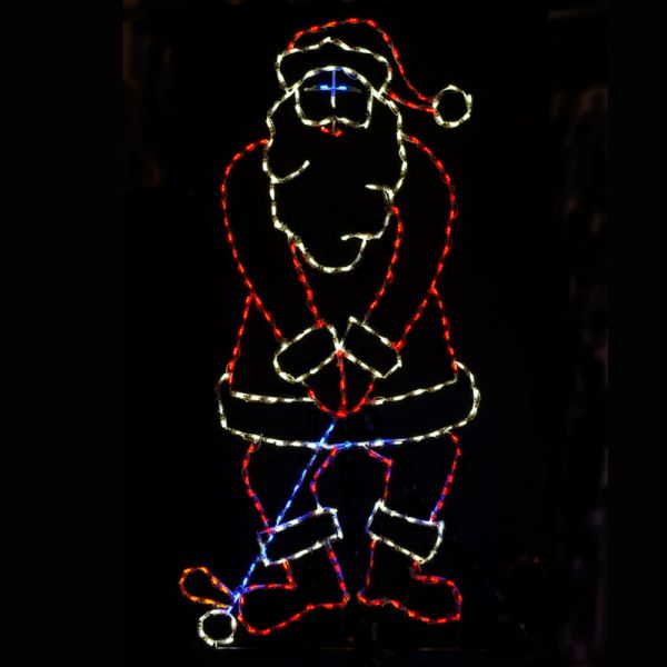 Golfing Santa Scene Animated LED Display (45")