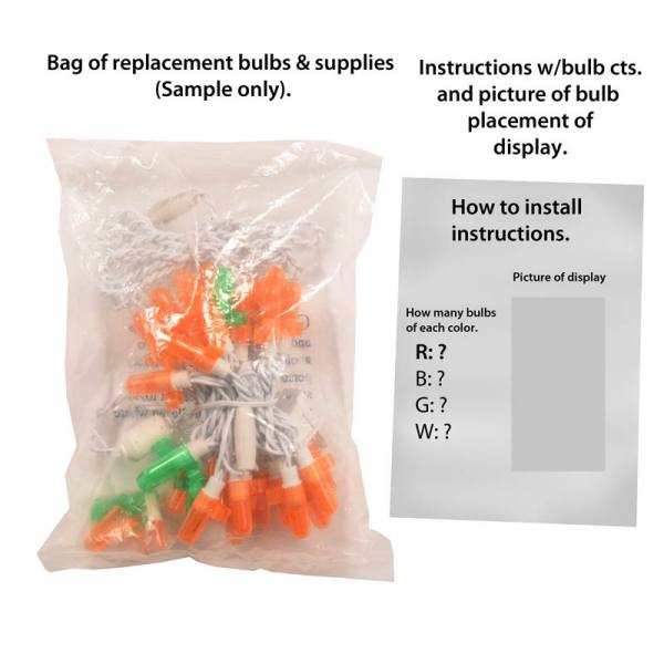LED 3D Pumpkin Replacement Strand (12")