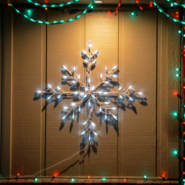 Classic Branch Snowflake LED Display - White (30")
