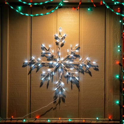 Classic Branch Snowflake LED Display - White (30")