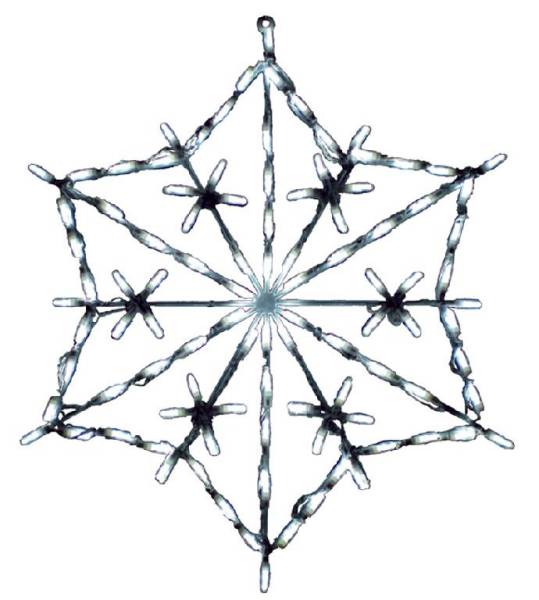 Hexagon Snowflake LED Display - White (30")