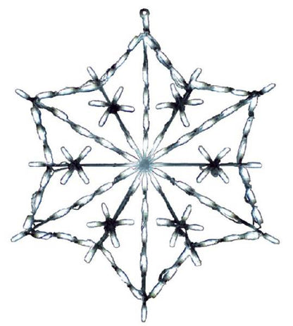 Hexagon Snowflake LED Display - White (30")