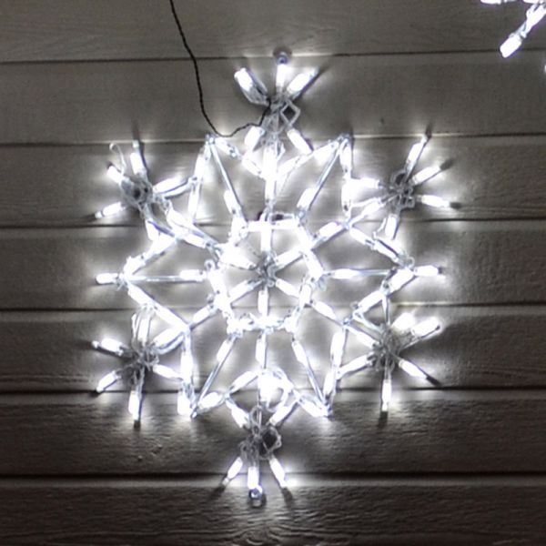 Crystal Snowflake LED Display - White (30")