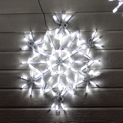 Crystal Snowflake LED Display - White (30")