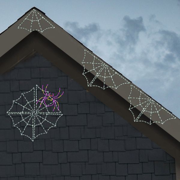 Corner Spider Web LED Display (22")
