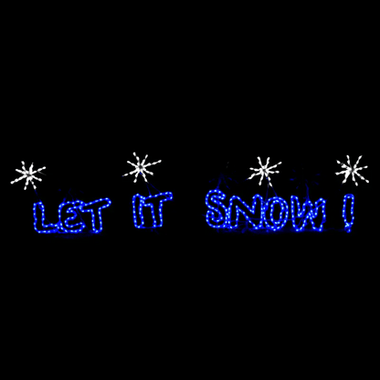 Let it Snow Animated LED Sign (46")