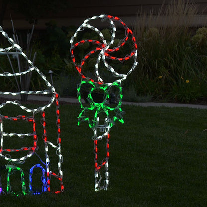 Lollipop LED Display - Red Green and White