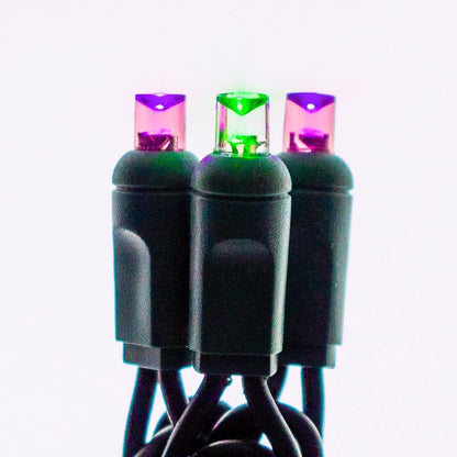 5MM Concave 50 Count 6" Spaced Pre-Balled Light Set - Purple/Green