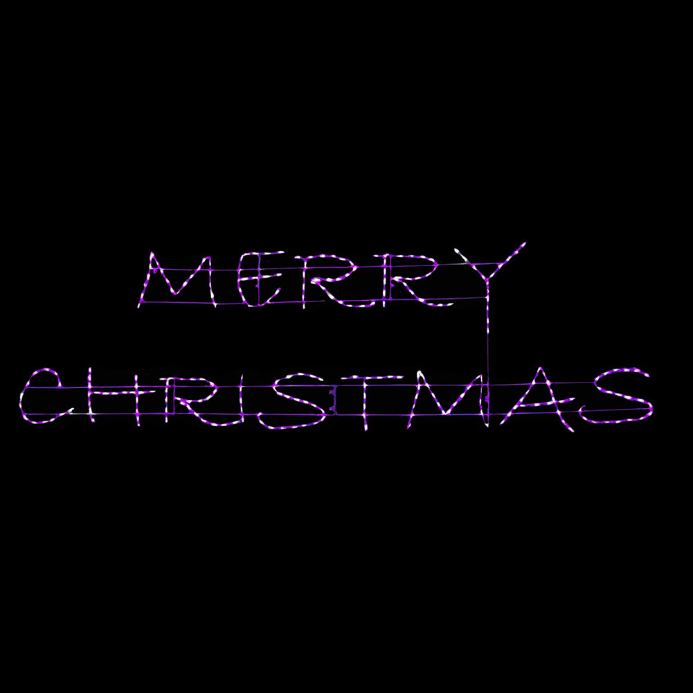 Merry Christmas Modern Script LED Sign - RGB