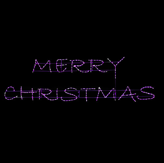 Merry Christmas Modern Script LED Sign - RGB