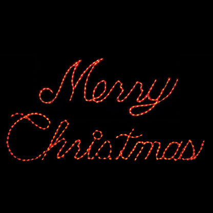 Merry Christmas LED Sign - Red (56")