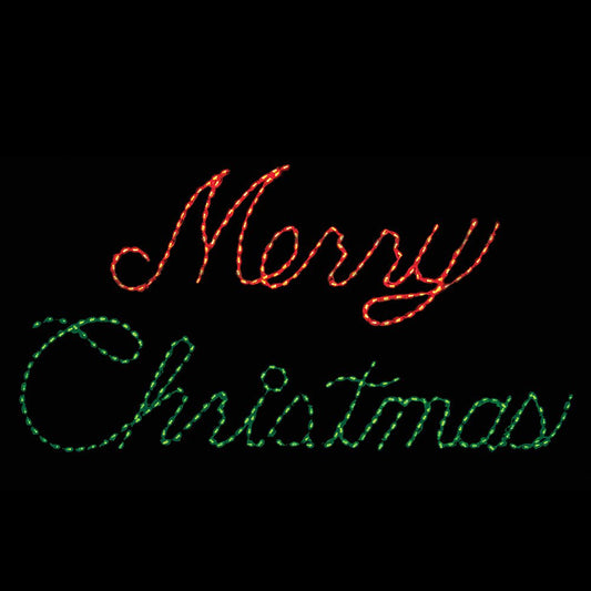 Merry Christmas LED Sign - Red/Green (56")
