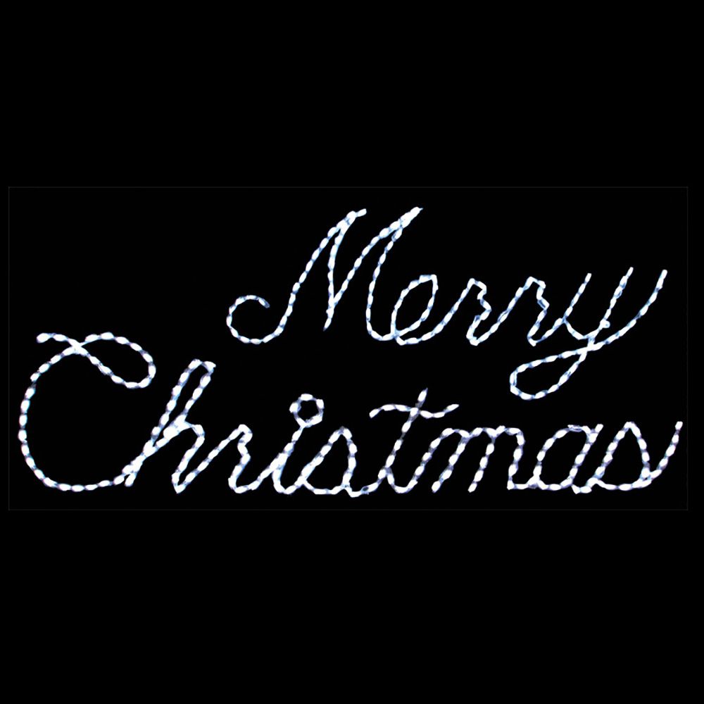 Merry Christmas LED Sign - White (55")