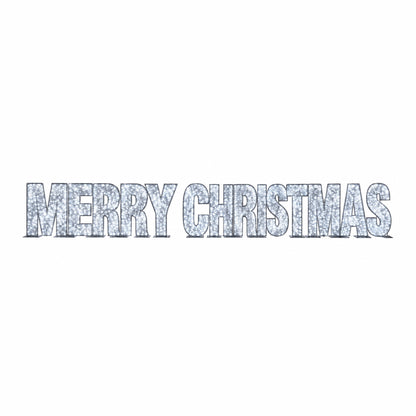 Merry Christmas PVC Mesh 3D Display - White