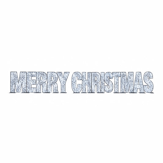 Merry Christmas PVC Mesh 3D Display - White