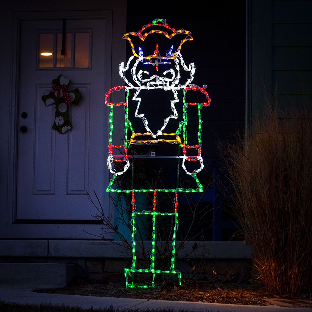 Nutcracker Toy Soldier LED Display (72")