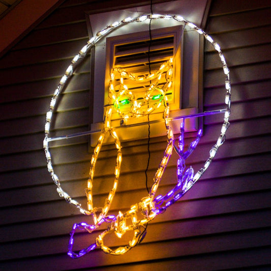 Owl on Tree Branch Halloween LED Display
