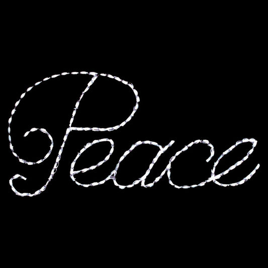 Peace LED Sign - White (52")