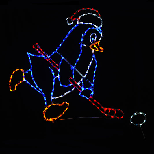 Hockey Penguin w/ Puck (Right Facing) Animated LED Display (52")