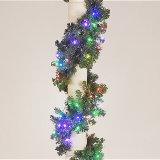 LED 9 foot Sierra Garland (RGB) - square video