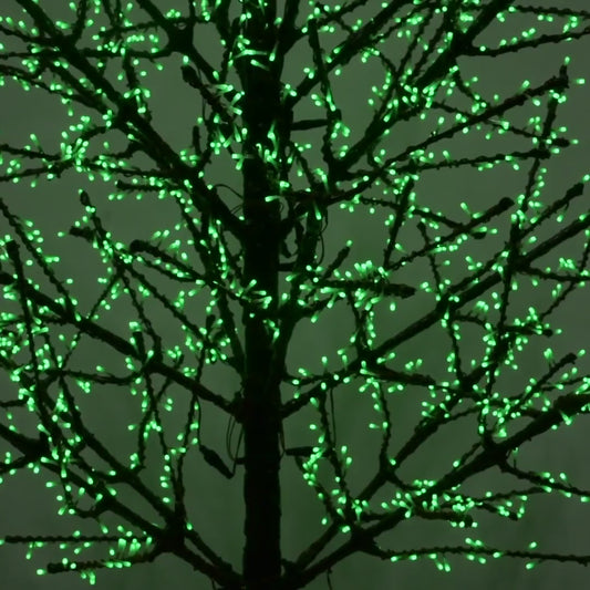 LED 8' Linden Tree, Brown Trunk, RGB Lights - App Controlled