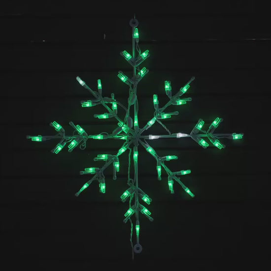 RGB Snowflake LED Display - square video