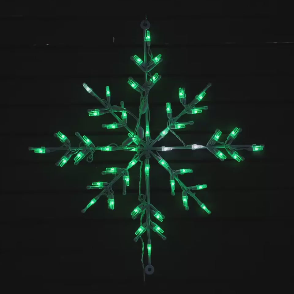 RGB Snowflake LED Display - square video