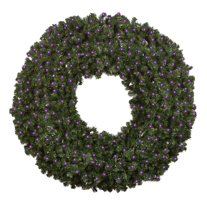 60" Sierra Fir Wreath with LED Concave Lights