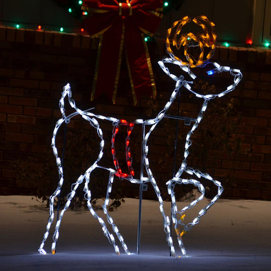 Prancing Reindeer LED Display (41")