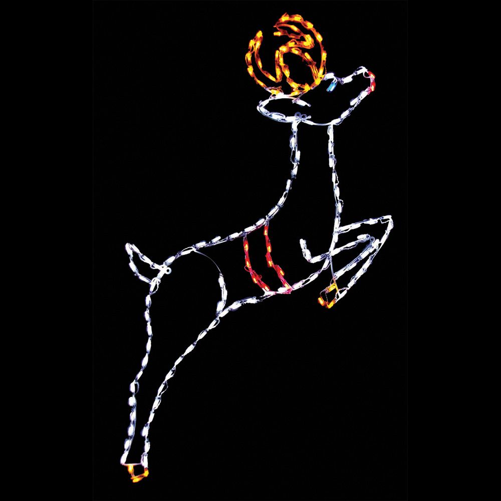 Leaping Reindeer LED Display (38")