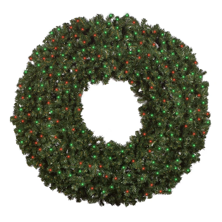 60" Sierra Fir Wreath with LED Concave Lights