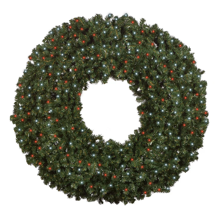 60" Sierra Fir Wreath with LED Concave Lights