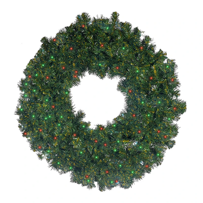 36" Sierra Fir Wreath with LED Concave Lights