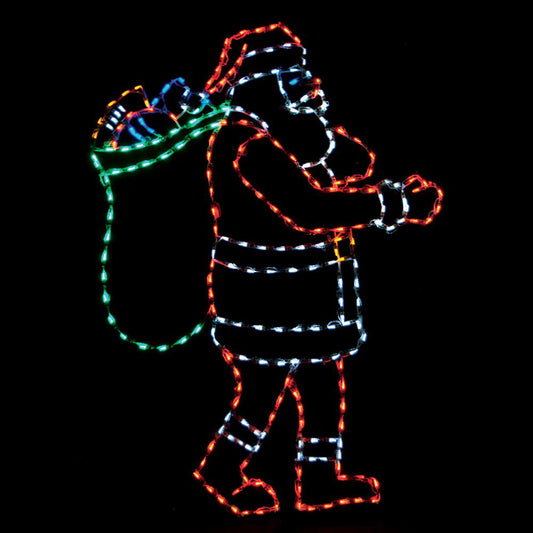 Santa with Gift Bag LED Display (48")