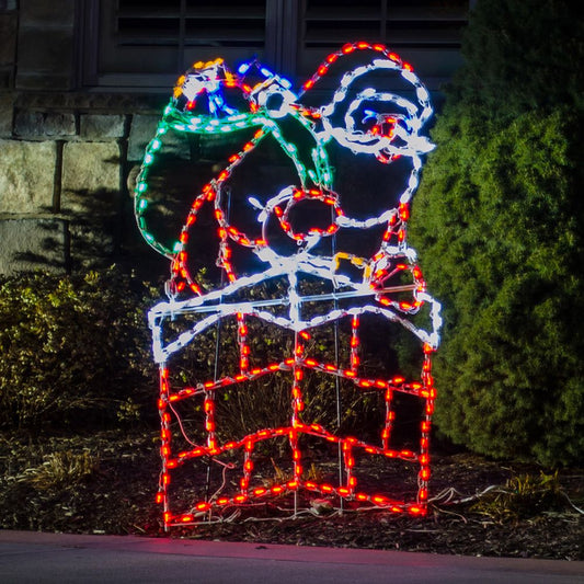 Santa in Chimney LED Display (40")