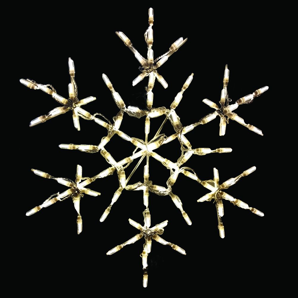Starpoint Snowflake LED Display - Warm White (30")