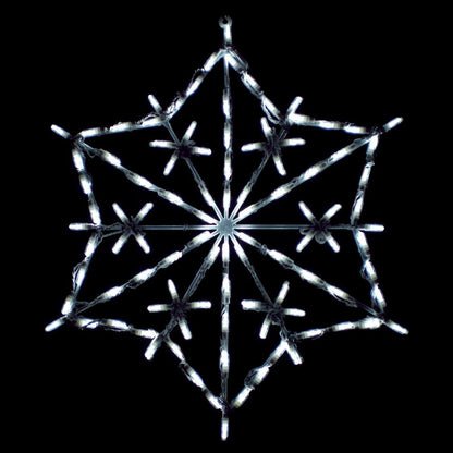 Hexagon Snowflake LED Display - White (30")