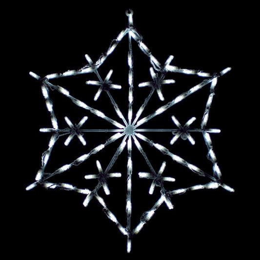 Hexagon Snowflake LED Display - White (30")